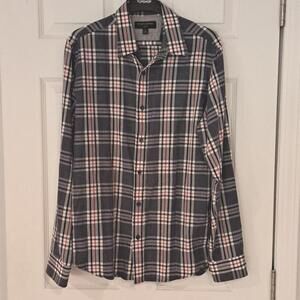Banana Republic slim fit flannel plaid button down - S